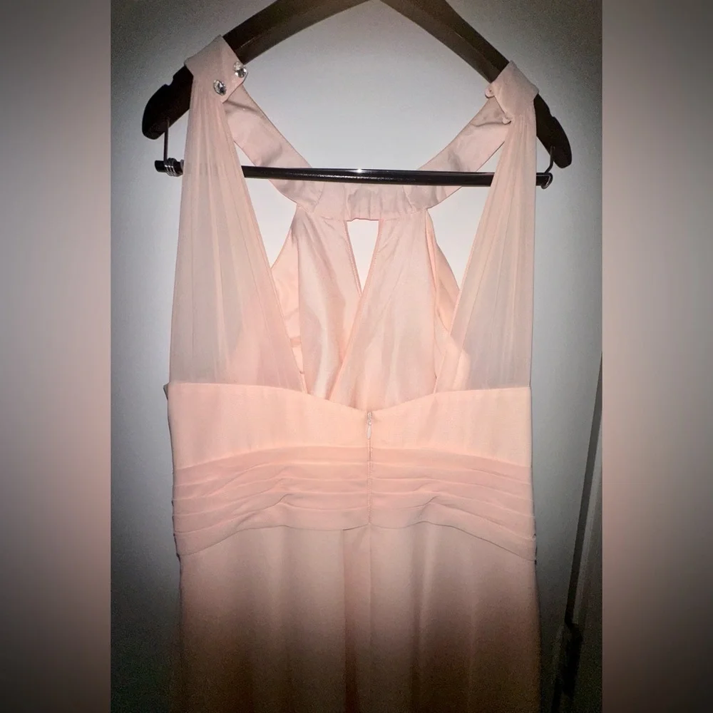 Elegant Peach Evening Gown - bridesmaids dress - Picture 6 of 8
